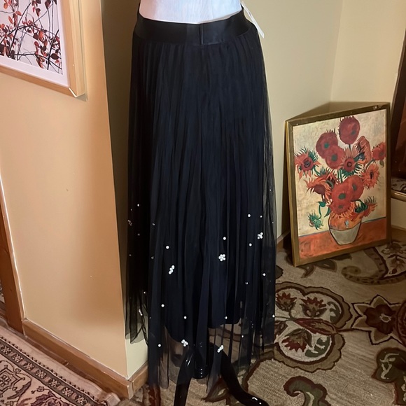ANTHROPOLOGIE Size Medium EvaFranks Maxi Tulle Pearls Party Ballerina $148 NEW - Picture 8 of 16